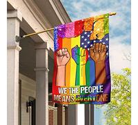 Nous, Le Peuple, Signifie Tout Le Monde Lgbt Drapeau De Décoration Supérieure Jardin Signe Durable Drapeau De Jardin Décoration Pour Porche Patio Maison S