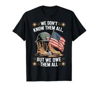 Nous Leur devons à Tous Une Journée commémorative Patriotique des Anciens Combattants T-Shirt Graphique avec Valeur
