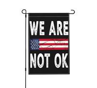 Nous N'Allons Pas Bien Manifestation Politique Américaine Upside Bannière Suspendre Drapeau De Jardin Avec Œillets Drapeau De Cour Pour Plage Intérieure Chambres 30X45cm