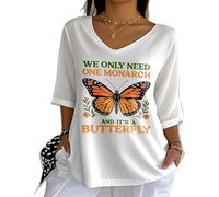 Nous n'avons Besoin Que d'un monarque et C'est Un Tee-Shirt décontracté pour Les Femmes (White XL)