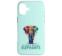 Nous ne méritons Pas Les éléphants Coque pour iPhone 16 Plus