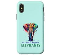 Nous ne méritons Pas Les éléphants Coque pour iPhone X/XS