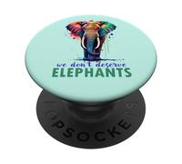 Nous ne méritons Pas Les éléphants PopSockets PopGrip Adhésif