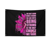 Nous ne savons pas à quel point le cancer du sein est fort, drapeau tournesol léopard 3X5 pieds, bannière de jardin avec 4 trous, décoration intérieure et extérieure pour la maison