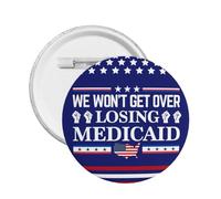 Nous n'oublierons jamais la perte de nos badges Medicaid ! 1 pièce. Ne détruisez pas nos badges Medicaid ! Badge rond pour vêtements, sacs et chapeaux.