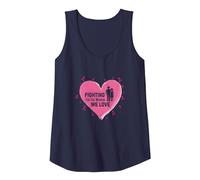 Nous Nous battons pour Les Femmes Que Nous Aimons : Sensibilisation au Cancer du Sein Débardeur, Femme, Bleu Marine, L