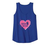 Nous Nous battons pour Les Femmes Que Nous Aimons : Sensibilisation au Cancer du Sein Débardeur, Femme, Bleu Royal, XXL