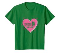Nous Nous battons pour Les Femmes Que Nous Aimons : Sensibilisation au Cancer du Sein T-Shirt, Enfant, Vert Kelly, 2 Ans