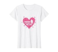 Nous Nous battons pour Les Femmes Que Nous Aimons : Sensibilisation au Cancer du Sein T-Shirt, Femme, Blanc, 3XL