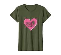 Nous Nous battons pour Les Femmes Que Nous Aimons : Sensibilisation au Cancer du Sein T-Shirt, Femme, Olive, XL