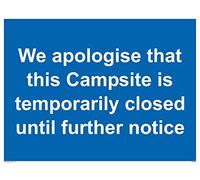 Nous nous excusons que ce camping est temporairement fermé jusqu'à nouvel avis - Aluminium Composite 3mm