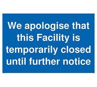 Nous nous excusons que cette installation est temporairement fermée jusqu'à nouvel avis - Aluminium Composite 3mm