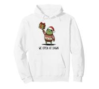 Nous ouvrons à l'aube Funny Frog Meme Christmas Morning Family Sweat à Capuche