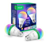 NOUS P3Z Ampoule intelligente ZigBee RGB E27, Compatible avec Alexa,Hue Bridge, Google Home, Home Assistant, 16 Millions de Couleurs, Contrôle Vocal et Par Application, 2700-6500K