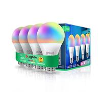 NOUS P3Z Ampoule intelligente ZigBee RGB E27, Compatible avec Alexa,Hue Bridge, Google Home, Home Assistant, 16 Millions de Couleurs, Contrôle Vocal et Par Application, 2700-6500K