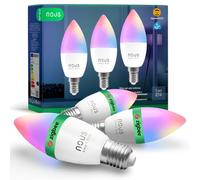 NOUS P4Z Ampoule Connectée ZigBee E14 RGB, 3 Pack, 450 lm, Dimmable, 16 Millions de Couleurs Blanc Réglable 2700K-6500K, ZigBee 3.0, Compatible Alexa & Google Home, Hub Requis