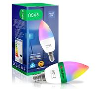 NOUS P4Z Ampoule Connectée ZigBee E14 RGB, 450 lm, Dimmable, 16 Millions de Couleurs Blanc Réglable 2700K-6500K, ZigBee 3.0, Compatible Alexa & Google Home, Hub Requis