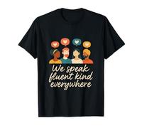 Nous parlons couramment Kind Diversity Unity Design T-Shirt