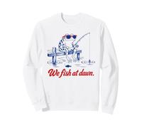 Nous pêchons à l'aube à la pêche à la Grenouille, Papa drôle Sweatshirt