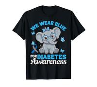 Nous portons du Bleu pour Soutenir Les éléphants du Mois de Sensibilisation au diabète T-Shirt