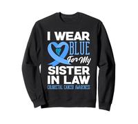 Nous portons du Bleu pour Soutenir ma Belle-sœur Contre Le Cancer Colorectal Sweatshirt