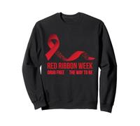 Nous portons Un Ruban Rouge Rouge de Sensibilisation à la Semaine d'octobre sans Drogue Sweatshirt