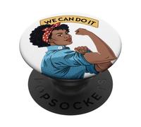 Nous pouvons le faire Black Rosie The Riveter, féministe Rosey Rosy PopSockets PopGrip Adhésif