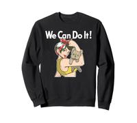 Nous Pouvons Le Faire ! Bouledogue français Frenchie Rosie The Riveter Meme Sweatshirt