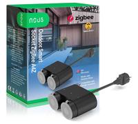 Nous, Prise intelligente d'extérieur, A4Z, Cloud-Indépendant, Zigbee2MQTT, IP44, 3680W, 2 ports, 16A