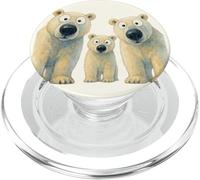 Nous Sommes 3 Ours Polaires PopSockets PopGrip pour MagSafe