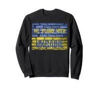Nous Sommes aux côtés de l'Ukraine aux Couleurs nationales sur Le Drapeau Mural Sweatshirt