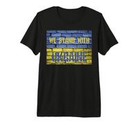 Nous Sommes aux côtés de l'Ukraine aux Couleurs nationales sur Le Drapeau Mural T-Shirt Haut de Gamme