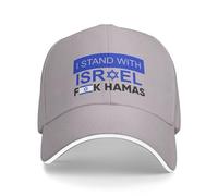 Nous Sommes avec Israël, Putain De Drapeau du Hamas Casquettes Séchage Rapide Casquettes De Baseball Respirant Solaire Cap pour Homme Femme Extérieur
