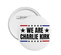 Nous sommes Charlie Kirk Badge rond Justice pour Charlie Kirk Broche Décoration Épingles Taille