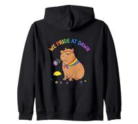 Nous Sommes Fiers de Dawn Capybara Rainbow Cute LGBTQ Sweat à Capuche