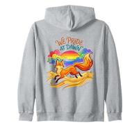 Nous Sommes Fiers de Dawn LGBTQ Fox Rainbow Sweat à Capuche