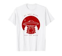 Nous Sommes là pour la bière (Funny Alien UFO Graphic) T-Shirt