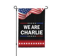 Nous sommes le héros du drapeau de jardin Charlie Kirk Drapeaux Charlie Kirk pour l'extérieur 12x18 pouces Décorations