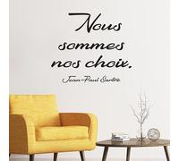 Nous Sommes Nos Choix Sticker Mural Vinyle Art Muraux Citation Française Papier Peint Papier Peint Salon Décoration Maison Poster Décoration Maison 57 x 50 cm