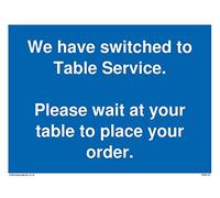 Nous sommes passés au service de table.