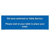 Nous sommes passés au service de table.