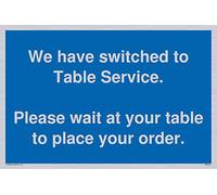 Nous sommes passés au Service de table.