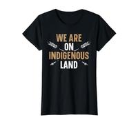 Nous Sommes sur Les Terres indigènes des Amérindiens T-Shirt Graphique avec Valeur