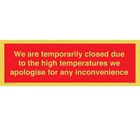 Nous sommes temporairement fermés en raison des températures élevées que nous nous excusons pour tout désagrément