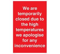 Nous sommes temporairement fermés en raison des températures élevées que nous nous excusons pour tout désagrément
