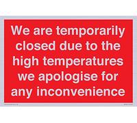 Nous sommes temporairement fermés en raison des températures élevées que nous nous excusons pour tout désagrément