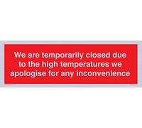 Nous sommes temporairement fermés en raison des températures élevées que nous nous excusons pour tout désagrément
