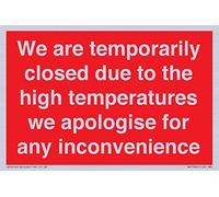 Nous sommes temporairement fermés en raison des températures élevées que nous nous excusons pour tout désagrément