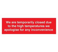 Nous sommes temporairement fermés en raison des températures élevées que nous nous excusons pour tout désagrément