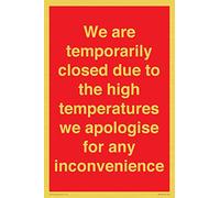 Nous sommes temporairement fermés en raison des températures élevées que nous nous excusons pour tout désagrément